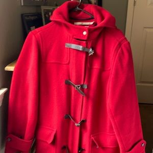 Red wool dry clean only very cute love it